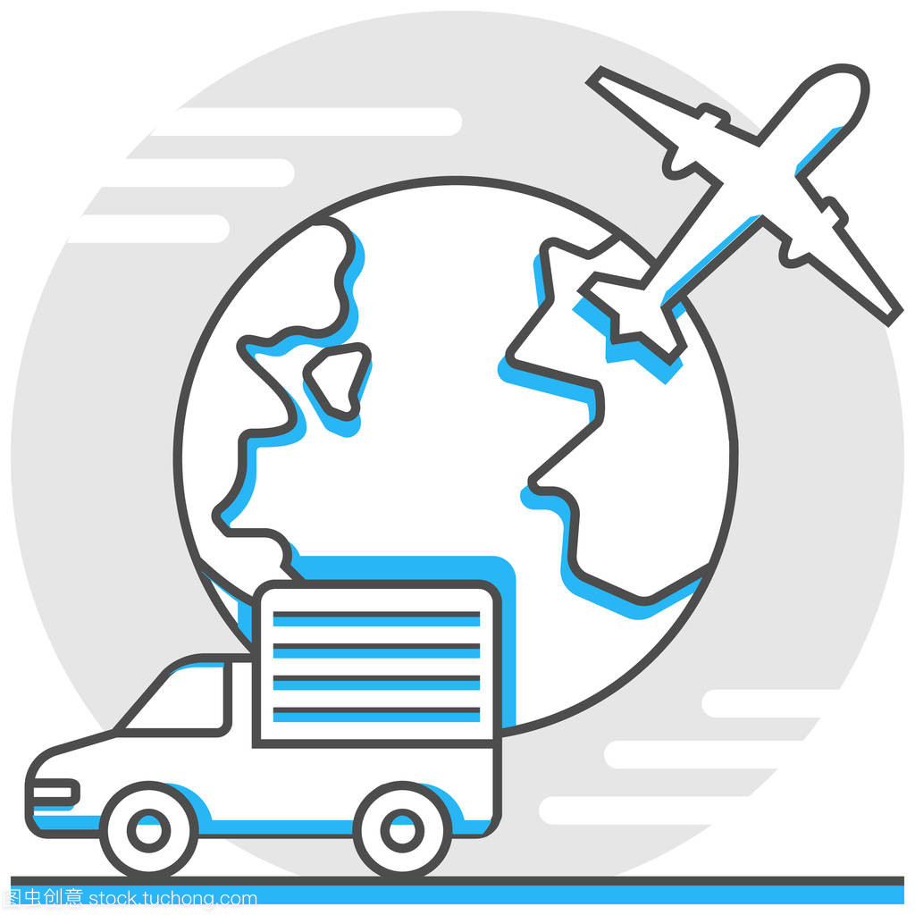 跨越國界 國際運輸與旅行中的信息圖表圖標元素解析